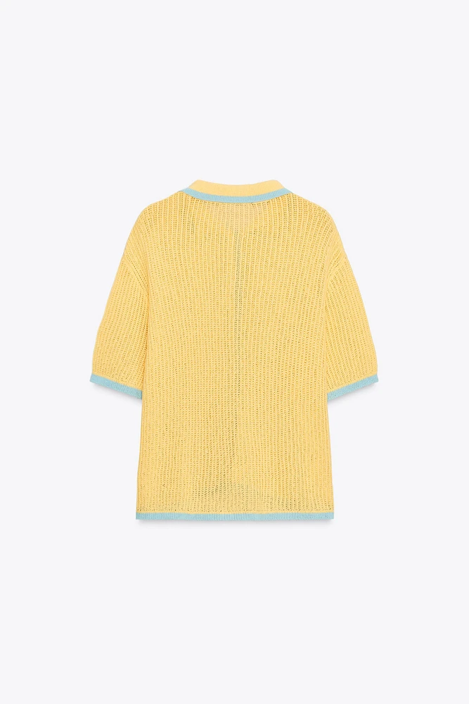 COLLAR POLO CARDIGAN