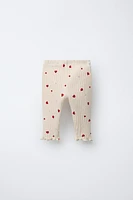 HEART RIBBED LEGGINGS