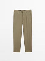 100% linen suit trousers