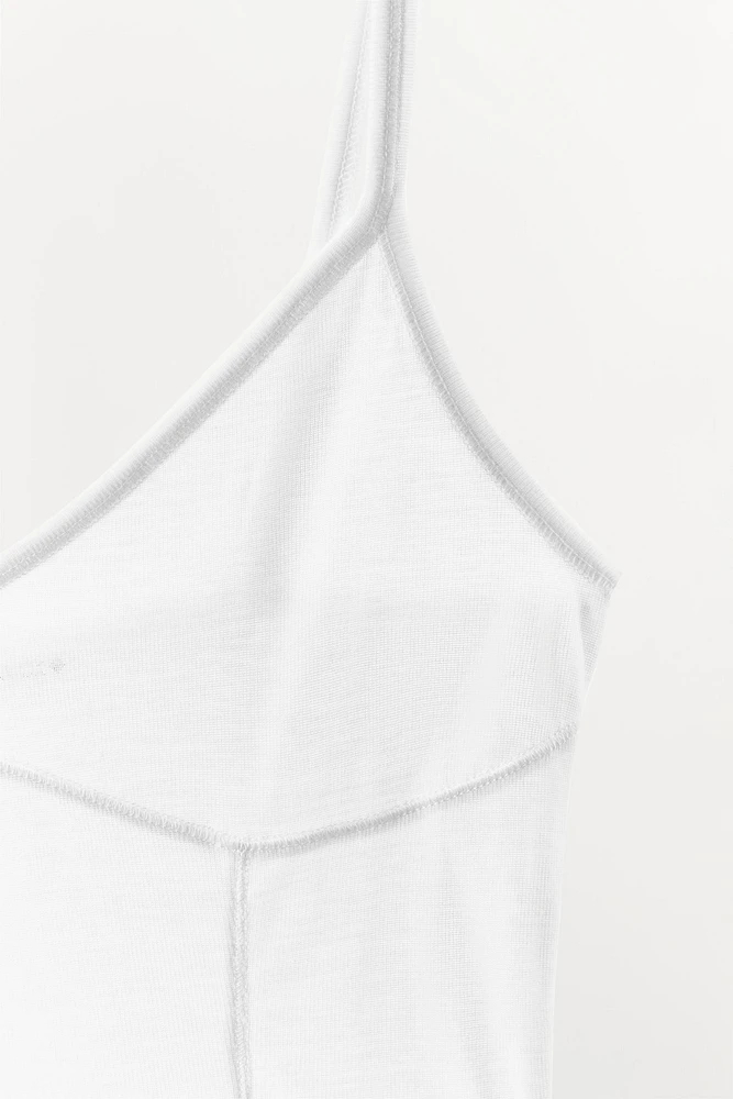 STRAPPY TOP WITH SEAMS