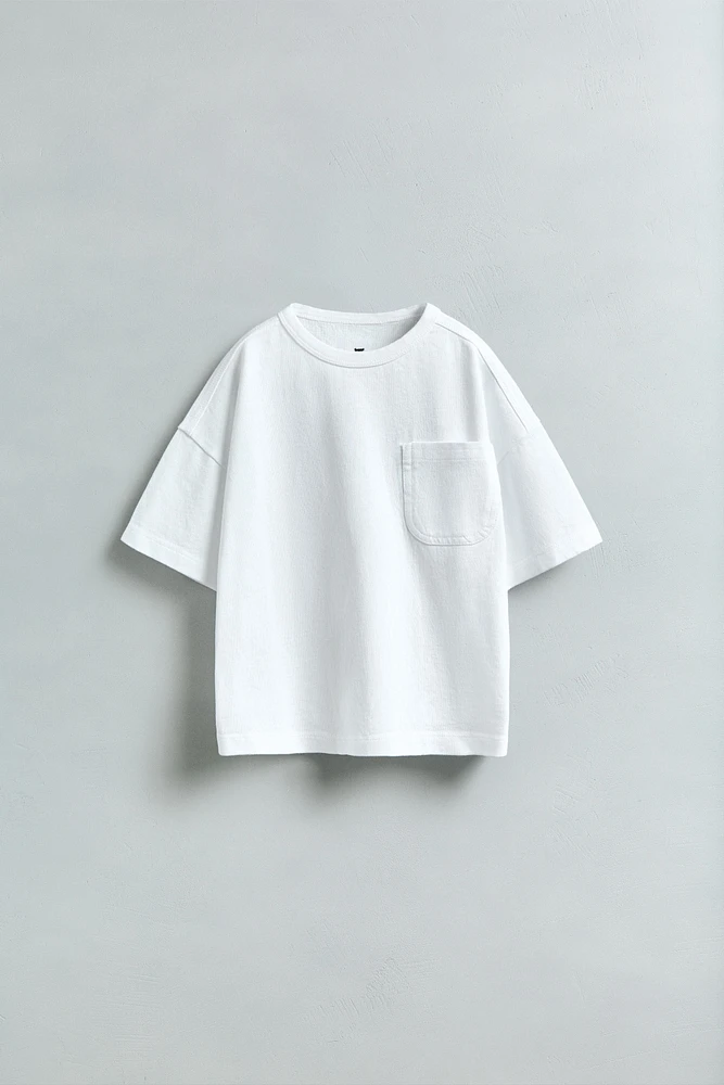 ZARA TIMELESS - T-SHIRT RUSTIQUE POCHE