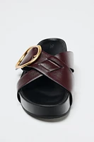 LEATHER BUCKLE SANDALS