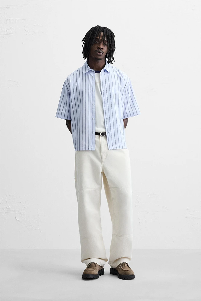 STRIPED SHIRT WITH EMBROIDERY