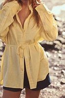 OVERSIZED LINEN BLEND SHIRT
