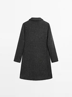 Long wool blend coat