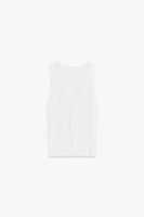 SLEEVELESS RIBBED TOP