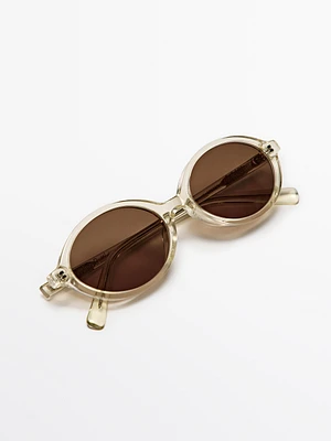 Translucent oval sunglasses