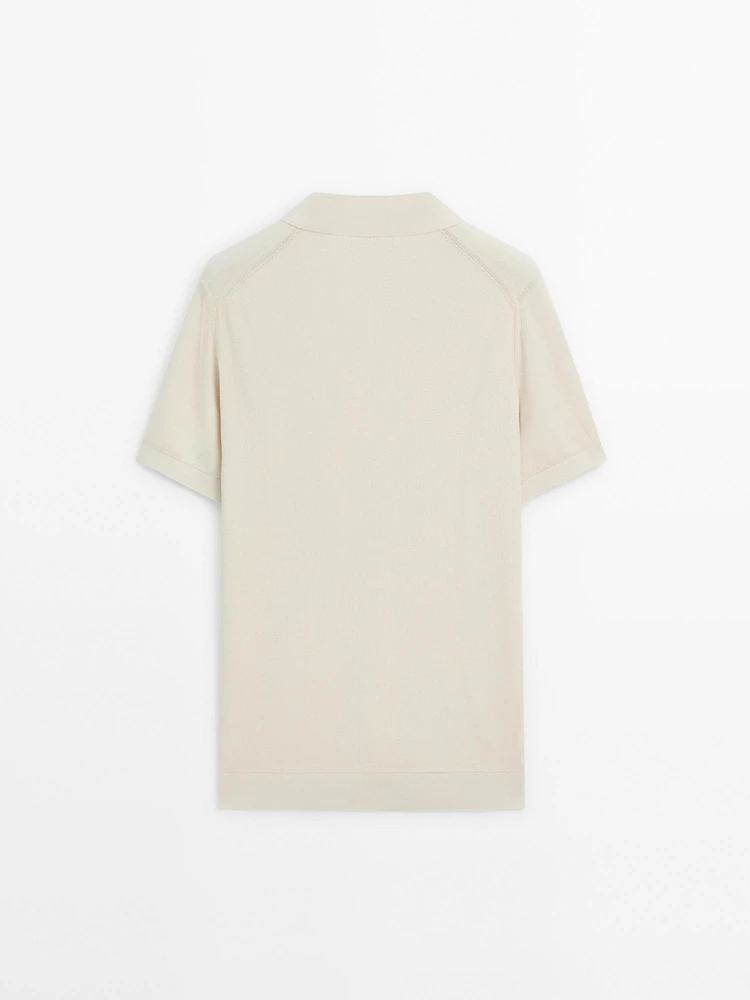 100% cotton knit polo shirt