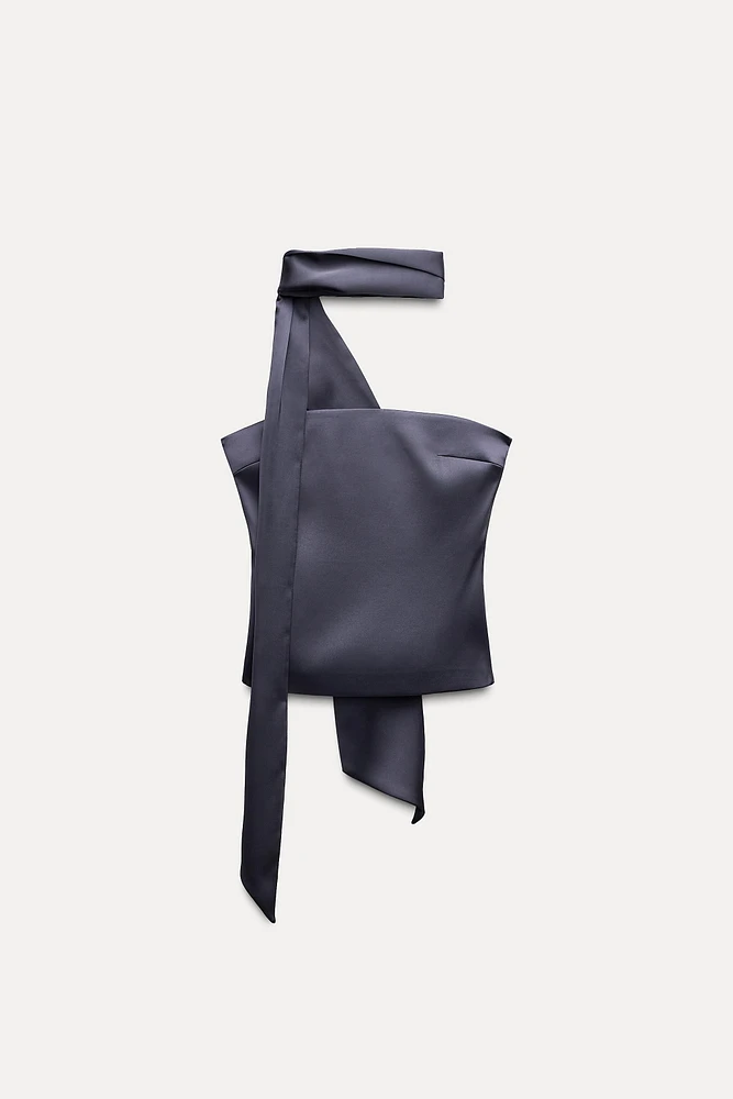 SATIN FOULARD TOP