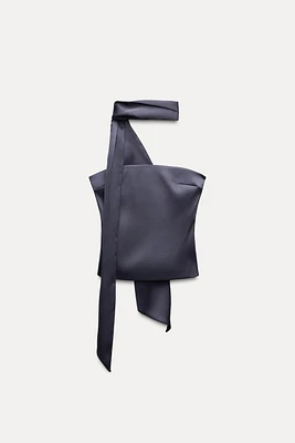 SATIN FOULARD TOP