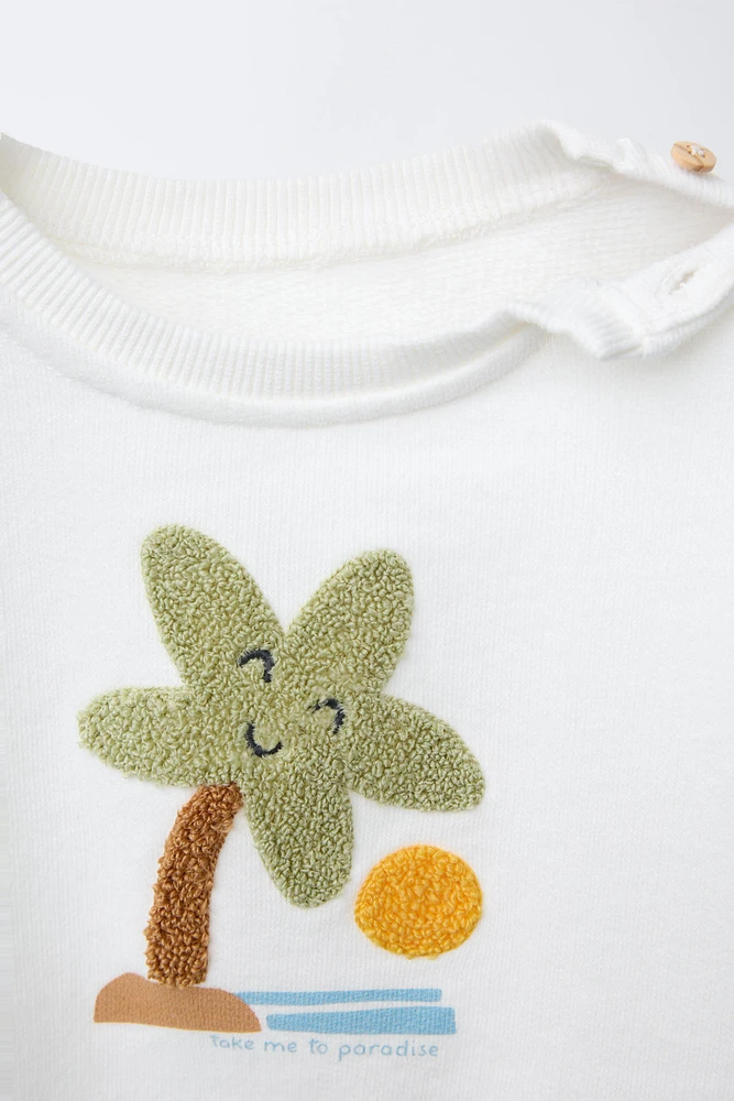 CURLY PALM SWEATSHIRT
