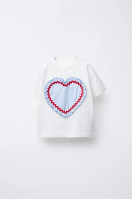POPLIN HEART T-SHIRT
