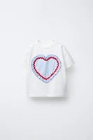POPLIN HEART T-SHIRT