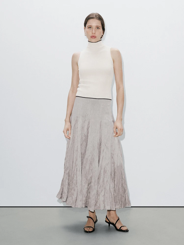 Ribbed cotton blend top - Studio
