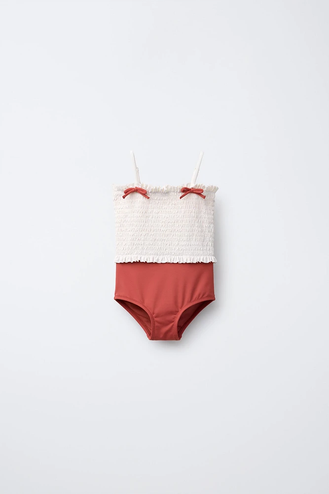 2-6 ANS/ MAILLOT DE BAIN ÉLASTIQUES LACETS