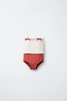 2-6 ANS/ MAILLOT DE BAIN ÉLASTIQUES LACETS
