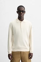 KNIT COTTON - LYOCELL POLO SHIRT