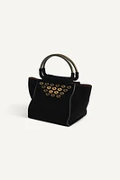 LIMITED EDITION SUEDE STUDDED MINI CITY BAG