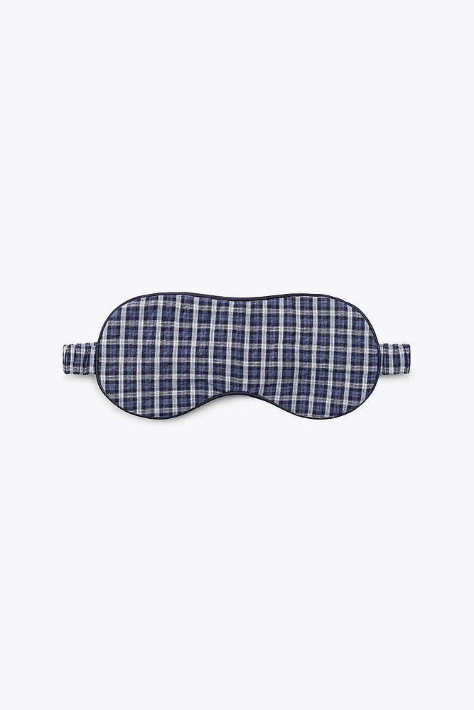 PLAID EYE MASK