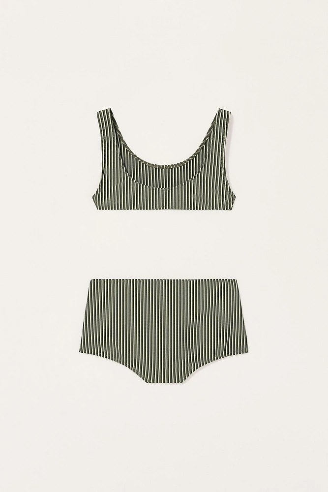 STRIPED HIGH-WAISTED BIKINI TOP LIMITED EDITION