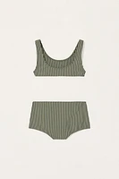 STRIPED HIGH-WAISTED BIKINI TOP LIMITED EDITION