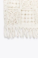 FRINGED MACRAMÉ VEST