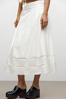 ZW COLLECTION EMBROIDERED MIDI SKIRT