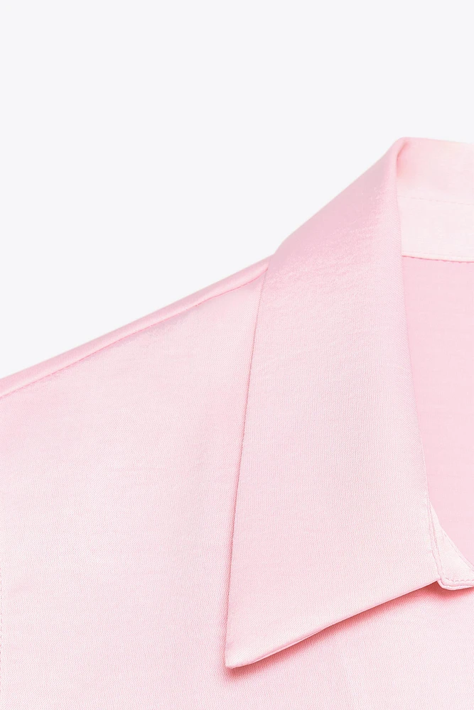 SATIN EFFECT CROP TOP