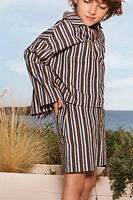 LIMITED EDITION STRIPED FLOWY SHIRT