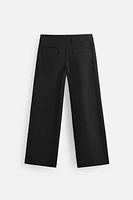 WIDE FIT COTTON-VISCOSE PANTS