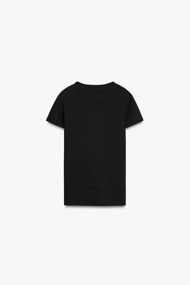 SHORT SLEEVE RIB TOP