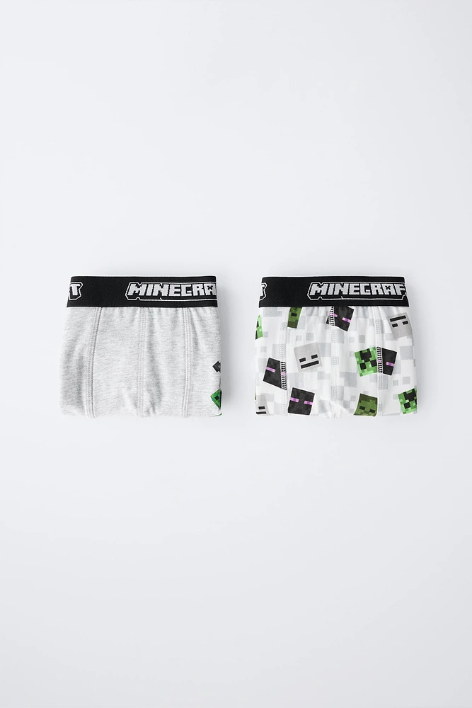 AGES 6-14/ TWO-PACK OF MINECRAFT © MOJANG AB. ™ BOXERS