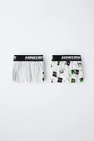 AGES 6-14/ TWO-PACK OF MINECRAFT © MOJANG AB. ™ BOXERS