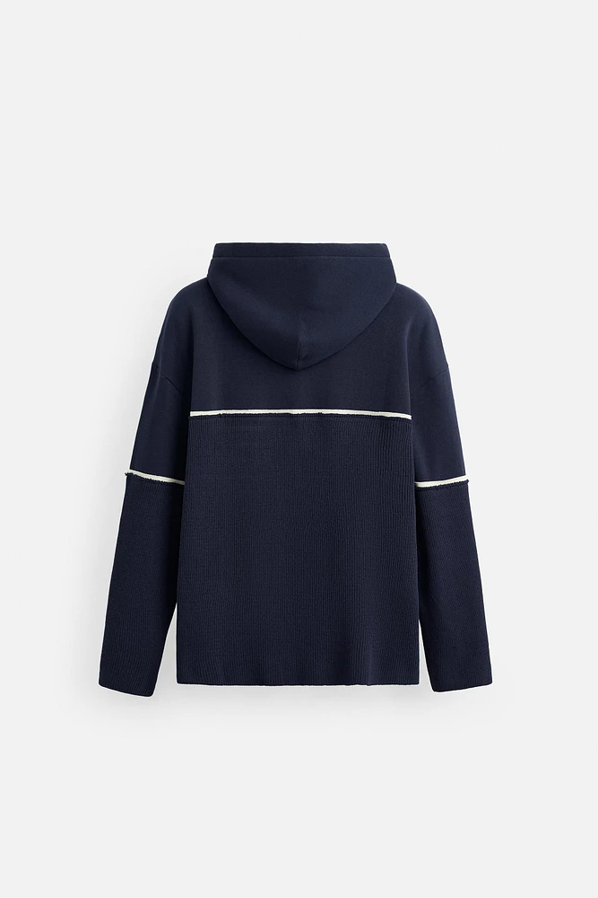 CONTRAST RELAXED FIT SWEATSHIRT