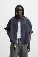 COTTON - LINEN PLAID SHIRT