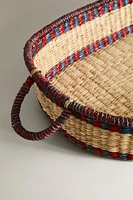 CONTRAST OVAL SEAGRASS BASKET
