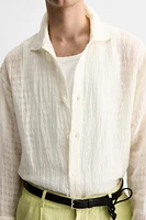 TEXTURED LINEN - COTTON SHIRT