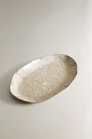 TEXTURED STONEWARE SOAP DISH