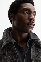 TEXTURED WRINKLED EFFECT JACKET