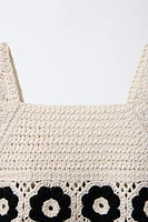 COMBINATION CROCHET KNIT DRESS