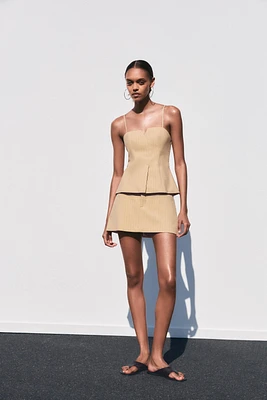 JUPE-SHORT À RAYURES TENNIS