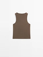 Slim fit top with stud details