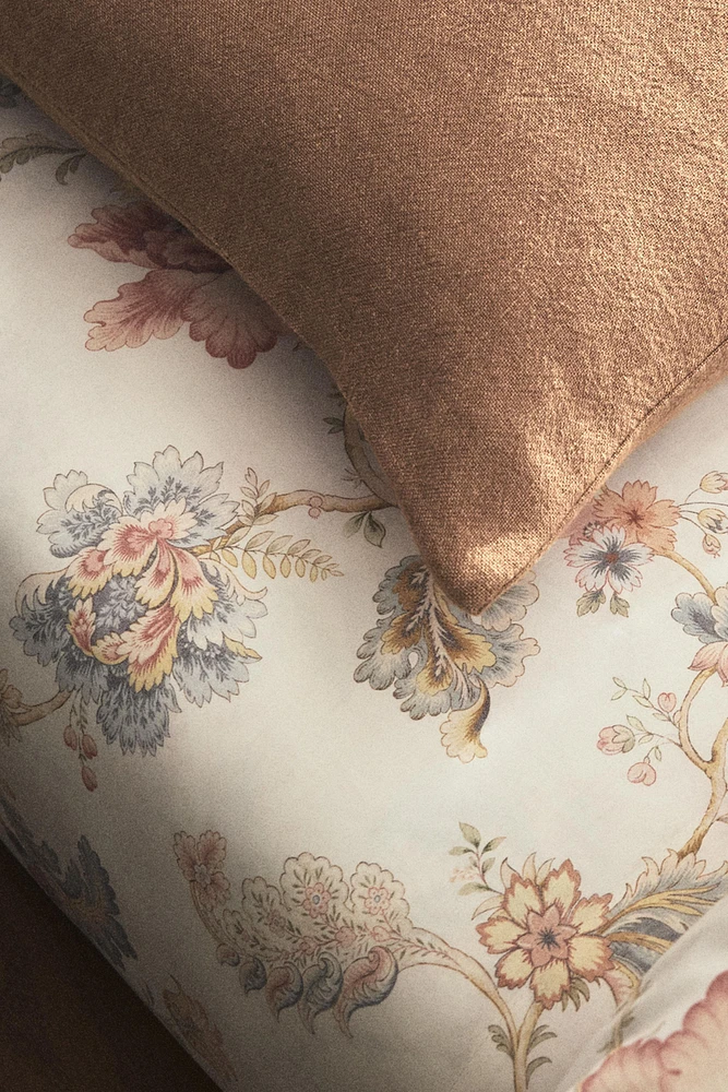 FLORAL PRINT SATEEN FLAT SHEET