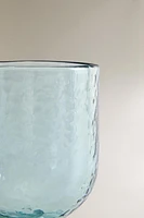 VERRE À PIED ACRYLIQUE MARTELÉ