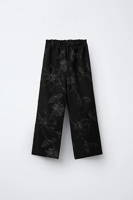 SHIMMER EMBROIDERED PANTS