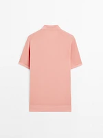 Polo en maille à col V