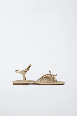 METALLIC STRAP SANDALS
