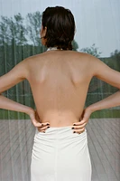 ROBE LONGUE HALTER DOS NU