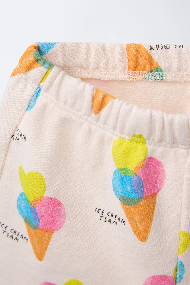 ICE CREAM PRINT SHORTS