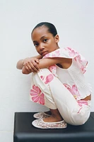 STRAIGHT LEG FLORAL PANTS